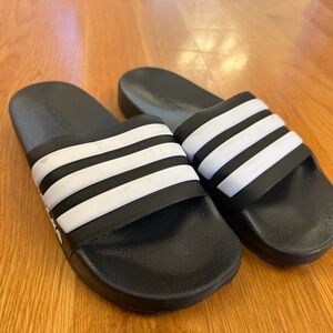 adidas Black and White Slides